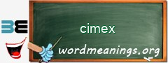 WordMeaning blackboard for cimex